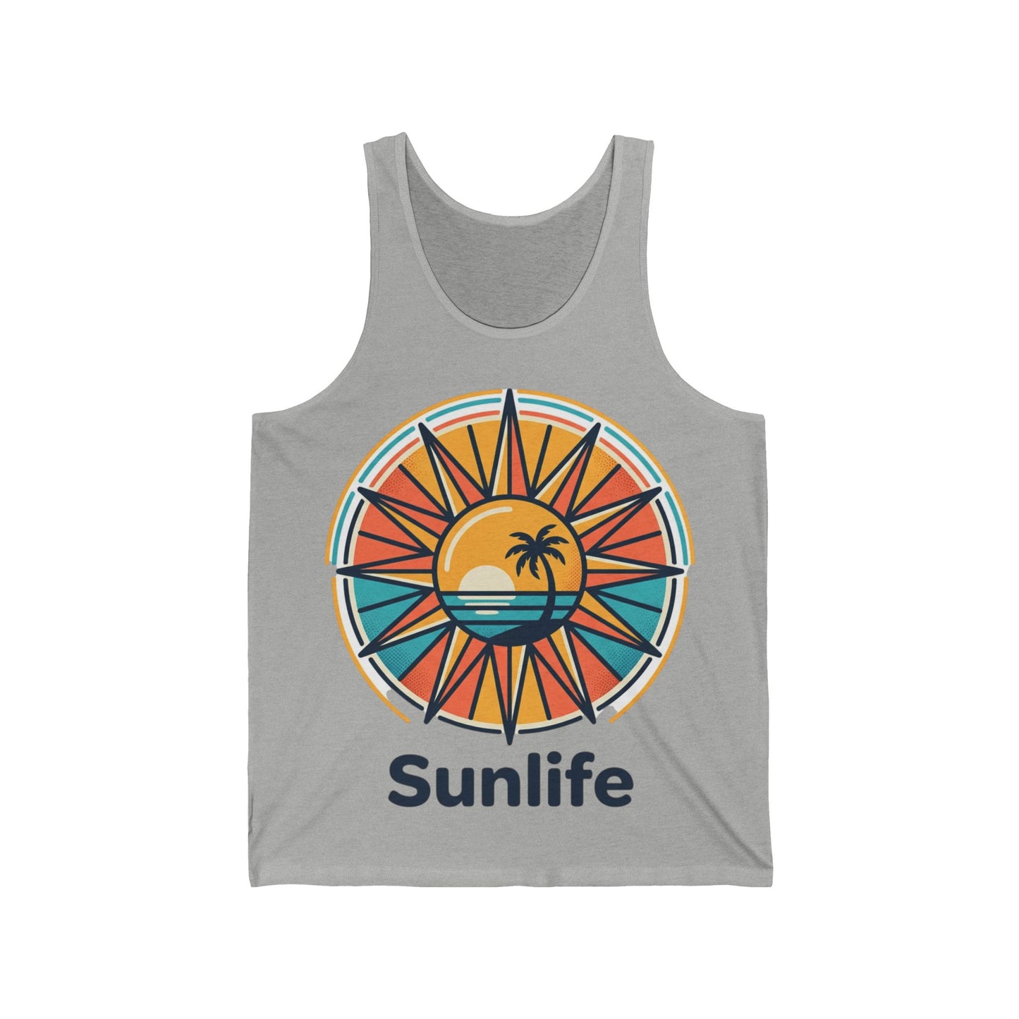 Débardeur Plage Femme — Imprimé Tropical Palmiers | Sunlife