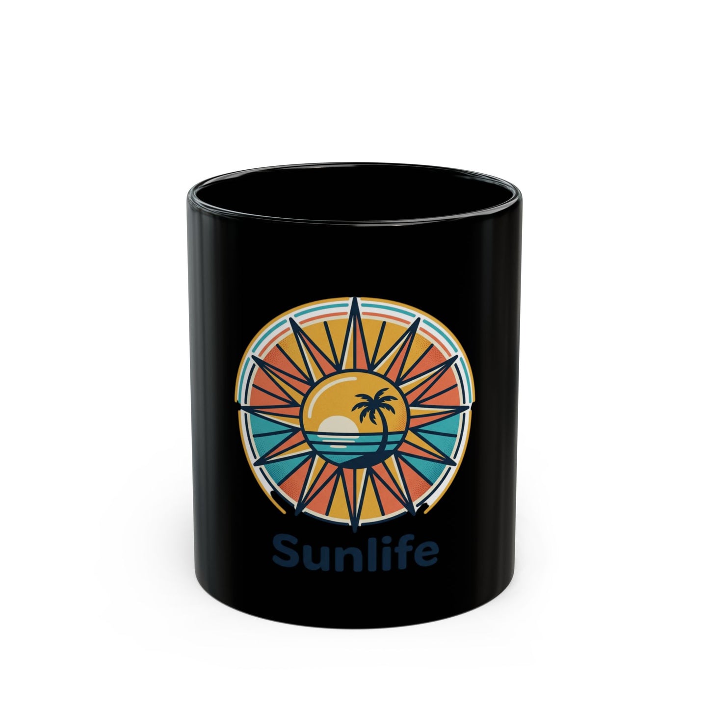 Mug Céramique Noir Sunlife — Design Exclusif |350 ml