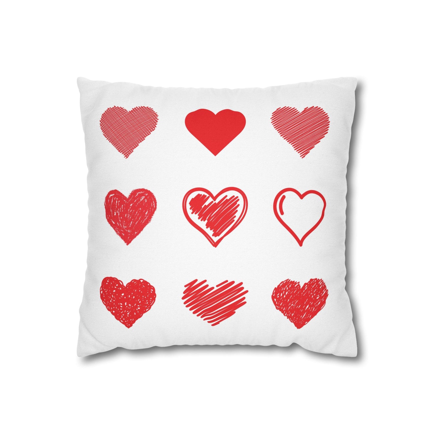 Housse de Coussin Cœurs Rouges — sunlife