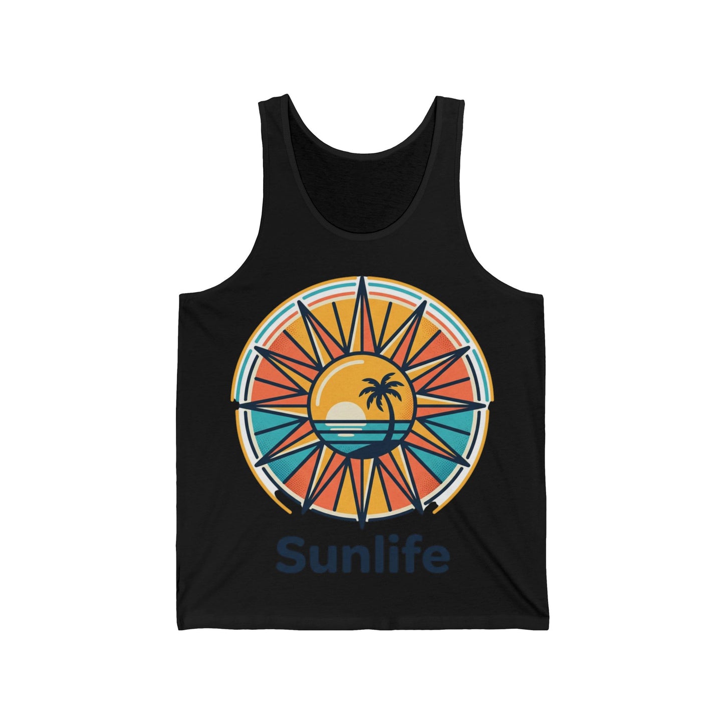 Débardeur Plage Femme — Imprimé Tropical Palmiers | Sunlife