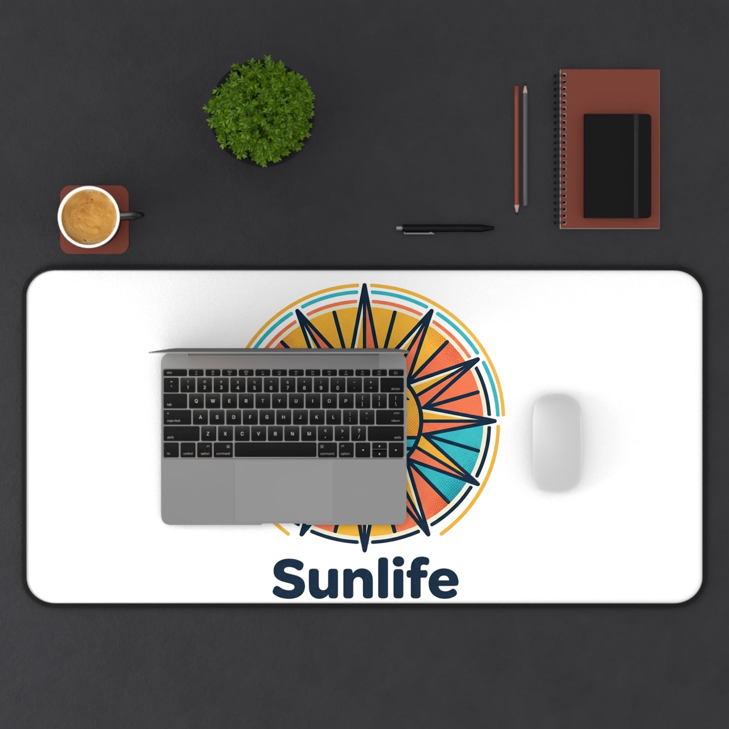 Tapis de Bureau Sunlife — Boussole Plage & Palmiers | Mouse Pad Tropical
