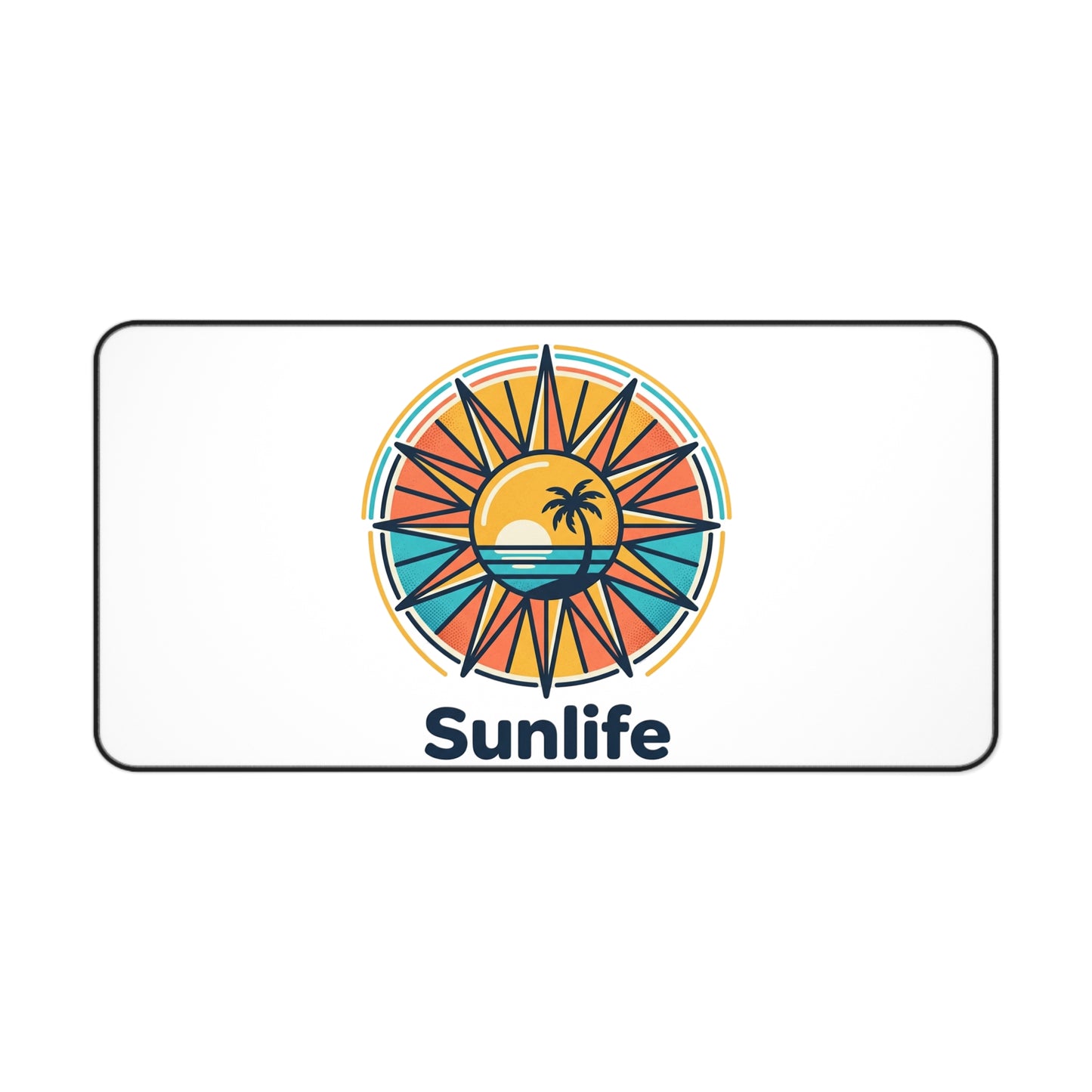 Tapis de Bureau Sunlife — Boussole Plage & Palmiers | Mouse Pad Tropical