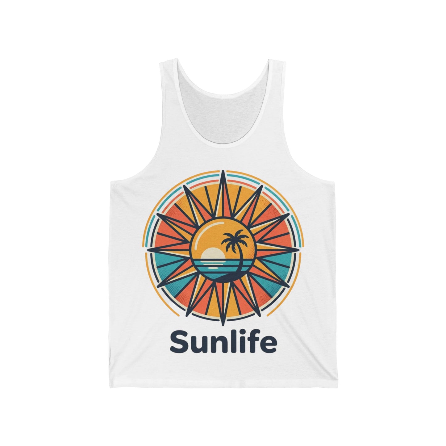 Débardeur Plage Femme — Imprimé Tropical Palmiers | Sunlife