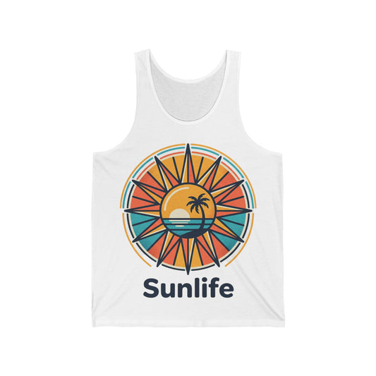 Débardeur Plage Femme — Imprimé Tropical Palmiers | Sunlife