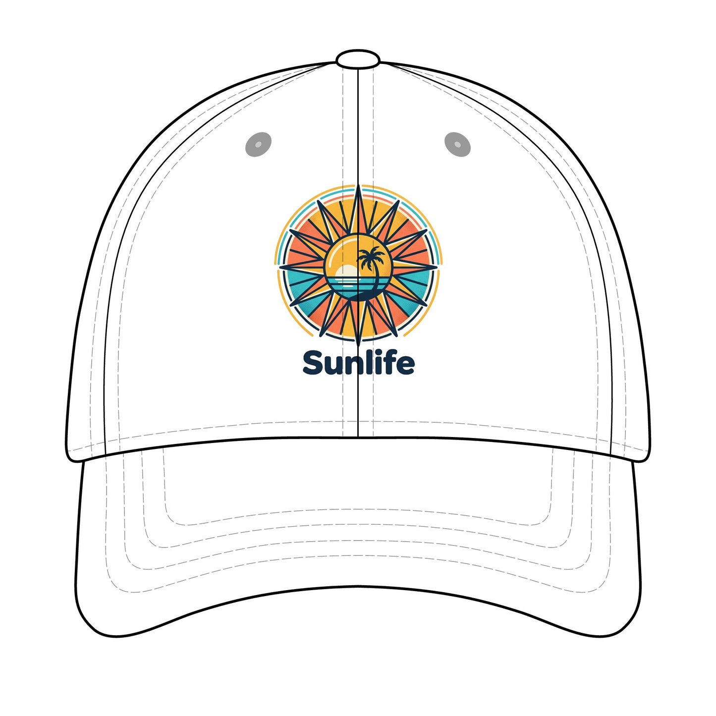 Casquette Baseball Brodée — Logo Coucher de Soleil | Sunlife