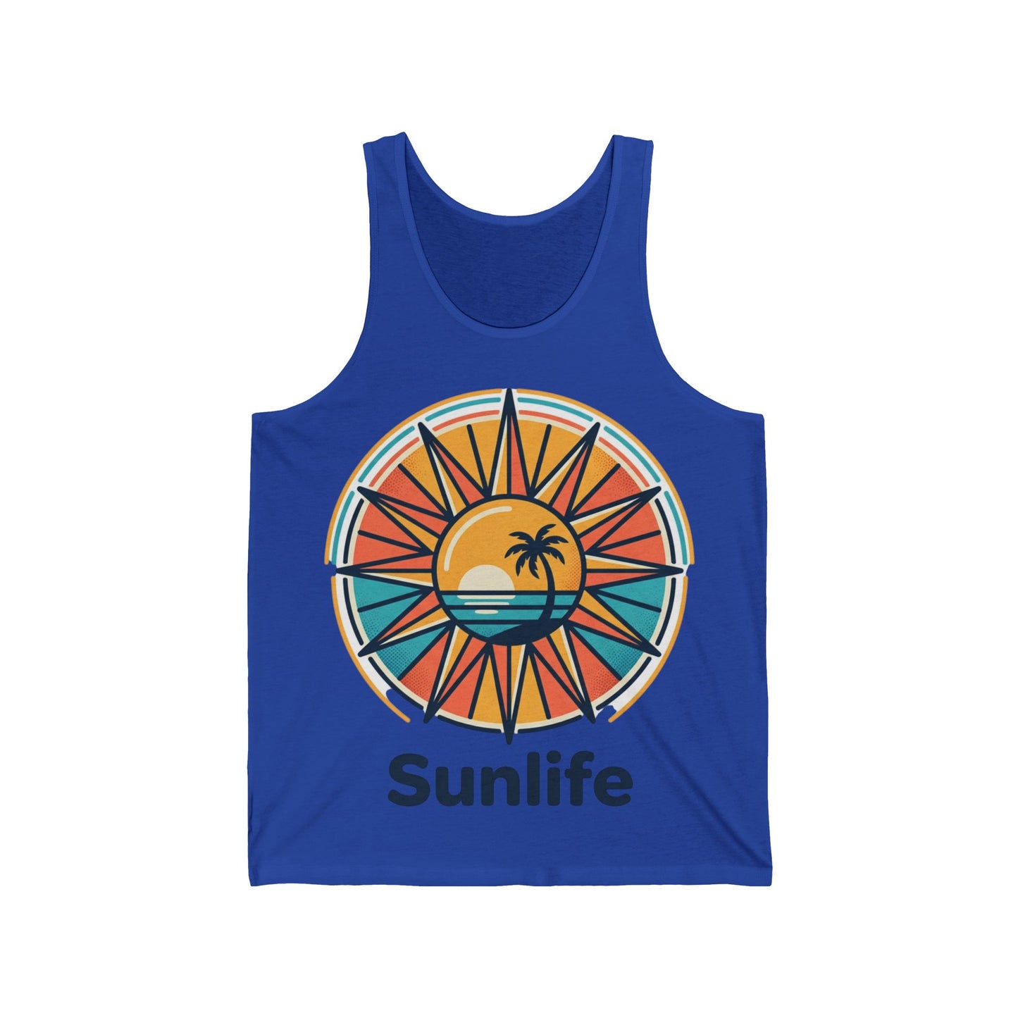 Débardeur Plage Femme — Imprimé Tropical Palmiers | Sunlife