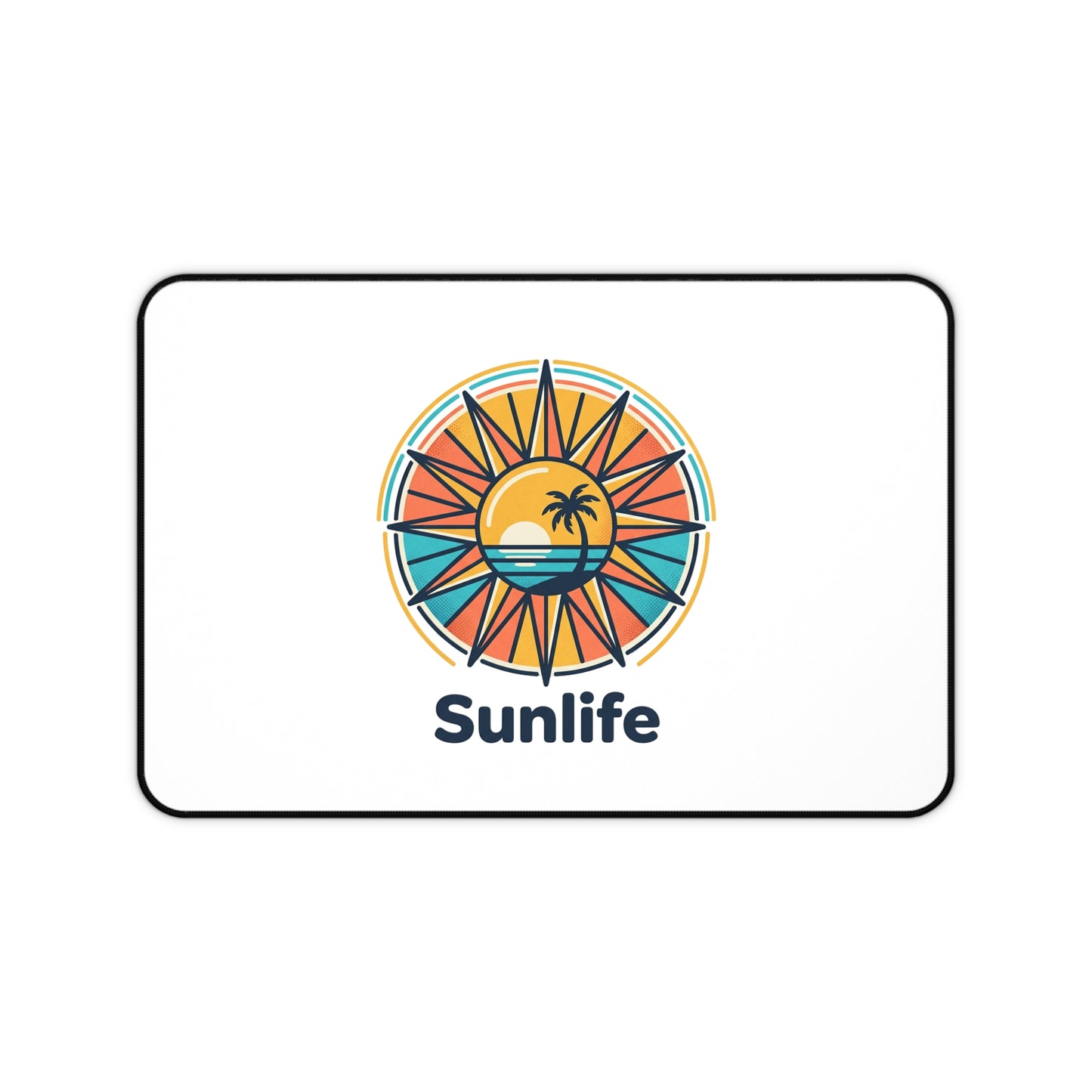 Tapis de Bureau Sunlife — Boussole Plage & Palmiers | Mouse Pad Tropical