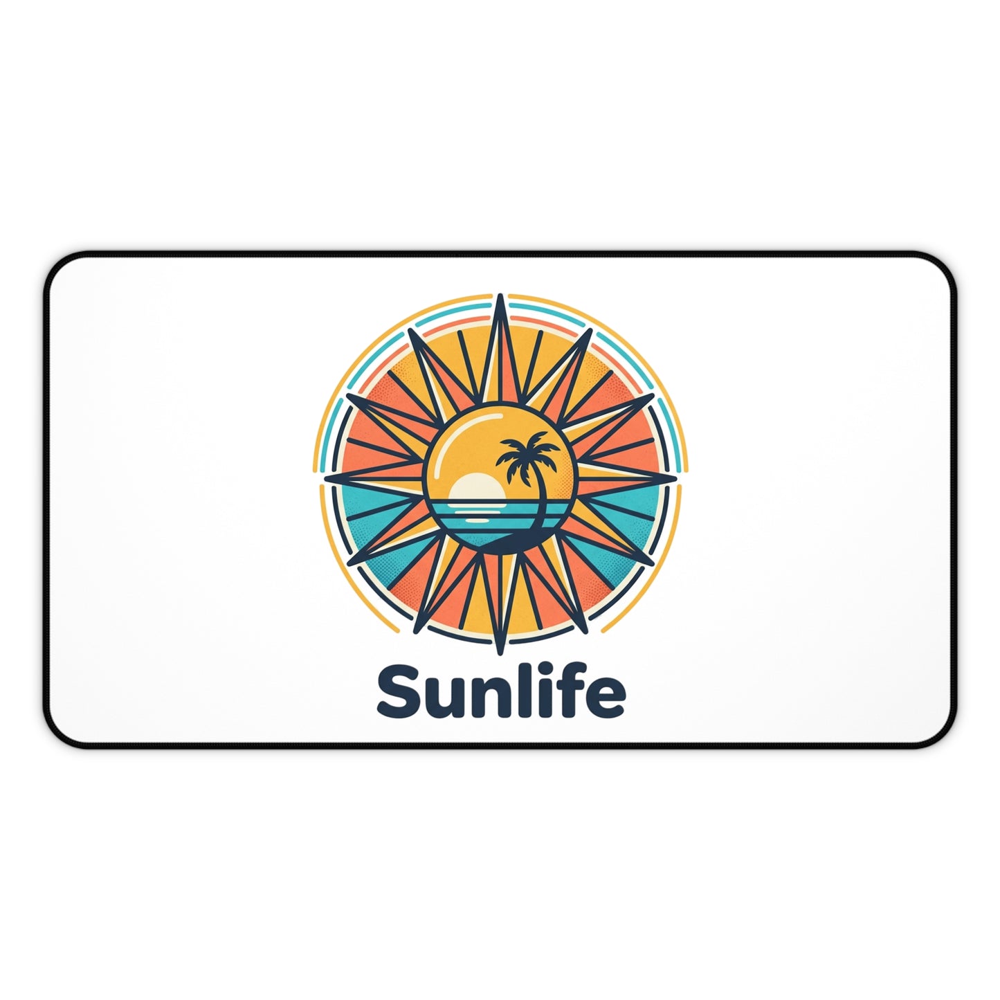 Tapis de Bureau Sunlife — Boussole Plage & Palmiers | Mouse Pad Tropical