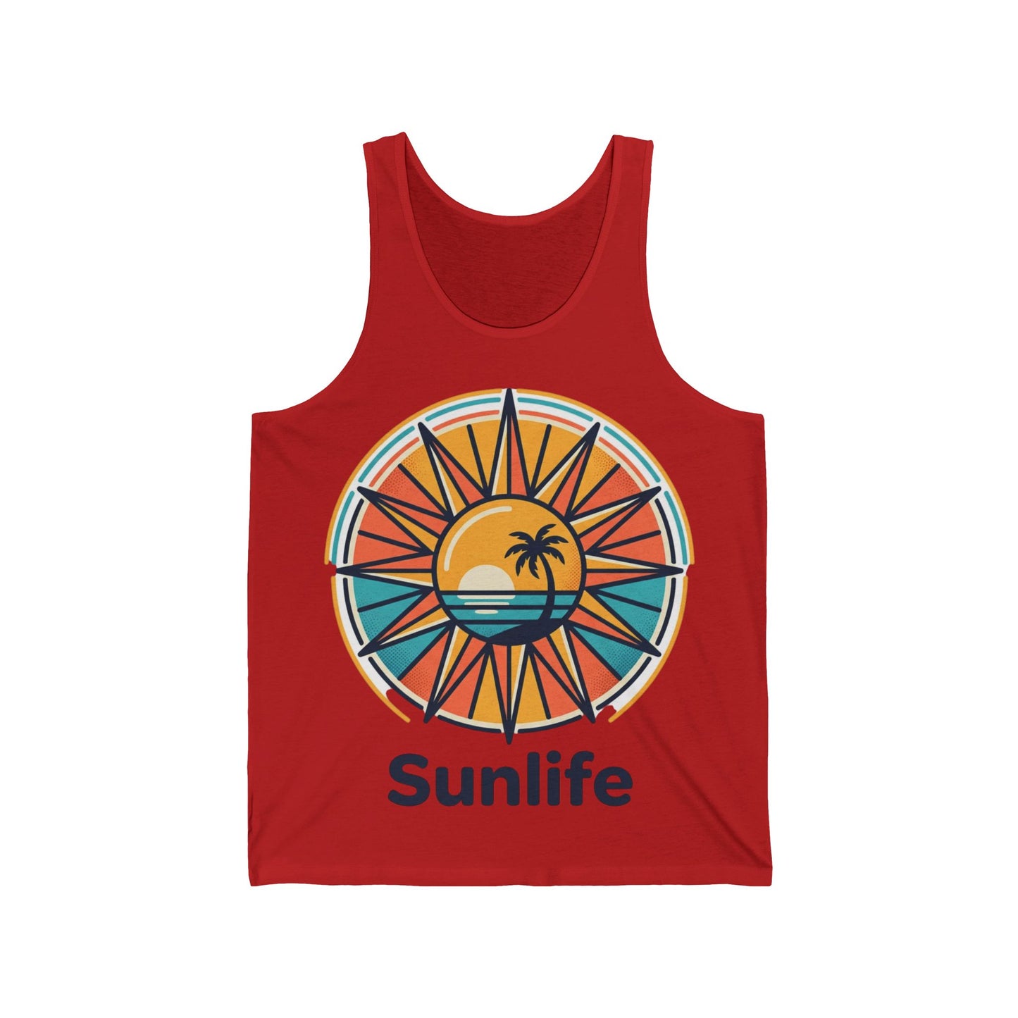 Débardeur Plage Femme — Imprimé Tropical Palmiers | Sunlife